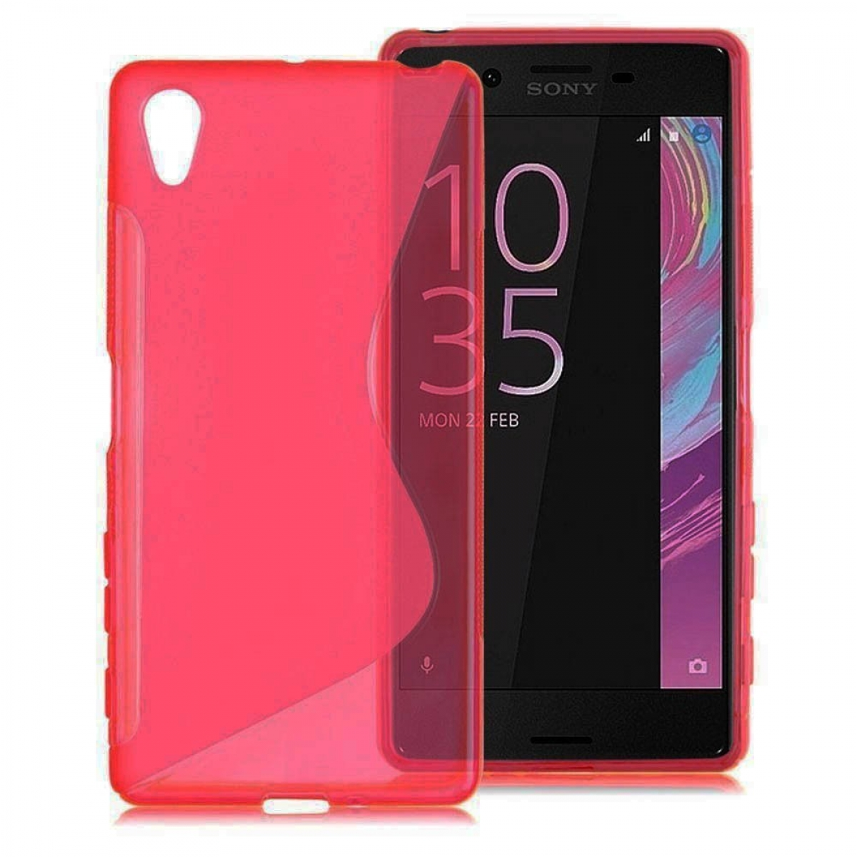 CASEONLINE S-Line - Sony, X Performance, Xperia Backcover, Rot, Multicolor