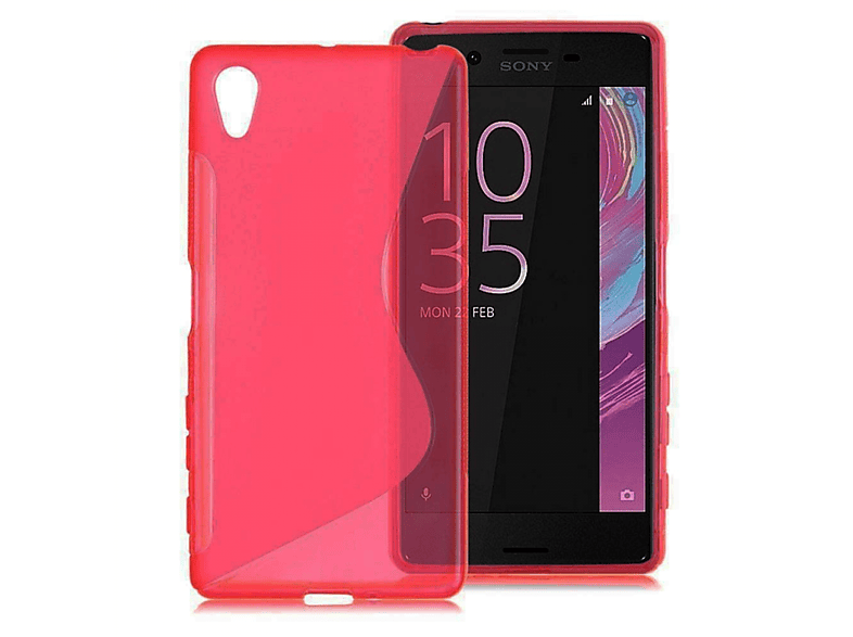 CASEONLINE S-Line - Rot, Backcover, Sony, Xperia X Performance, Multicolor