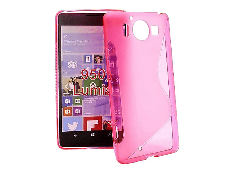 CASEONLINE S-Line - Pink, Backcover, Microsoft, Lumia 950, Multicolor