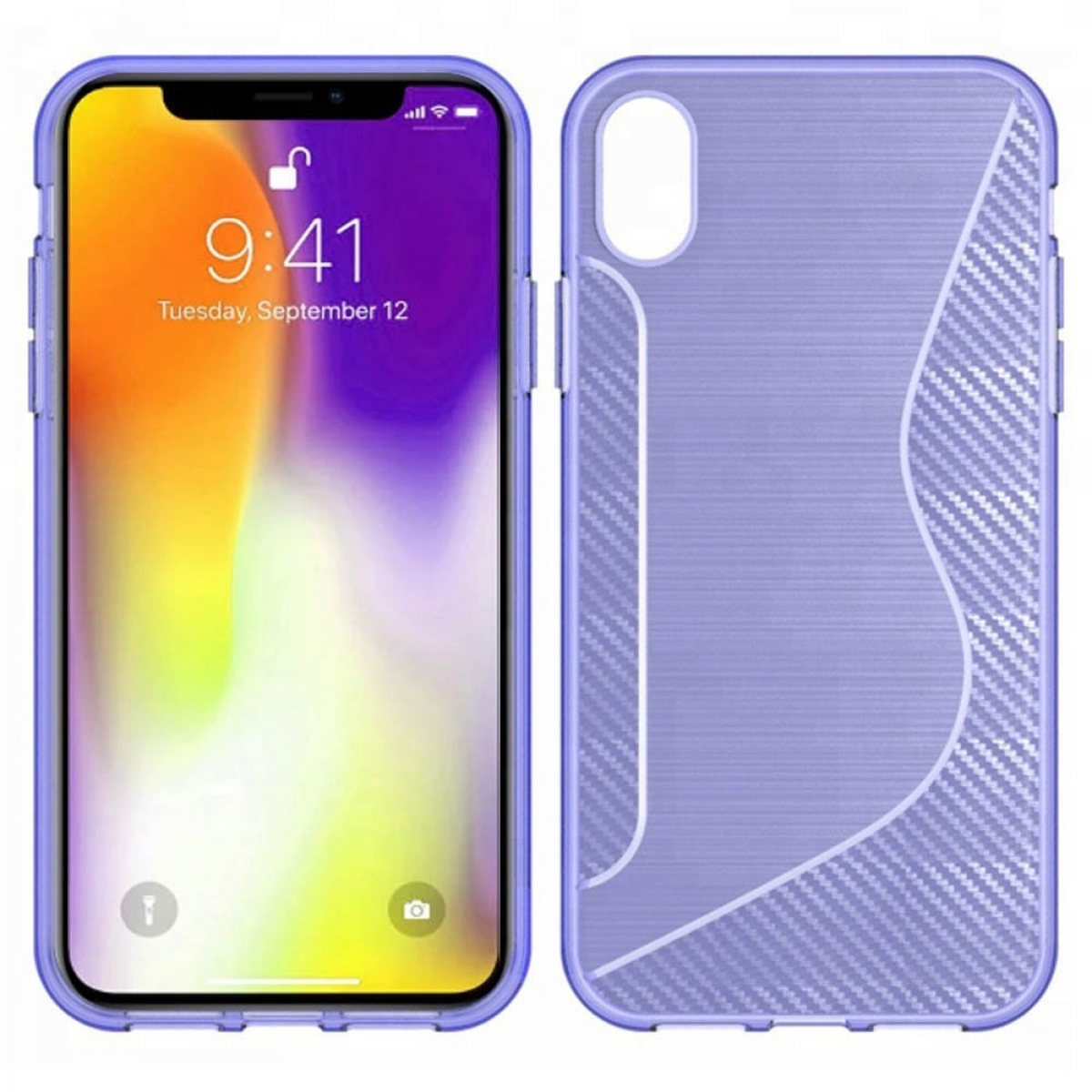 S-Line CASEONLINE Max, iPhone XS Backcover, Multicolor - Apple, Lila,