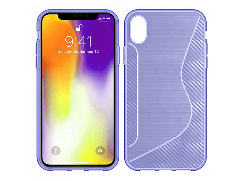 S-Line CASEONLINE Max, iPhone XS Backcover, Multicolor - Apple, Lila,