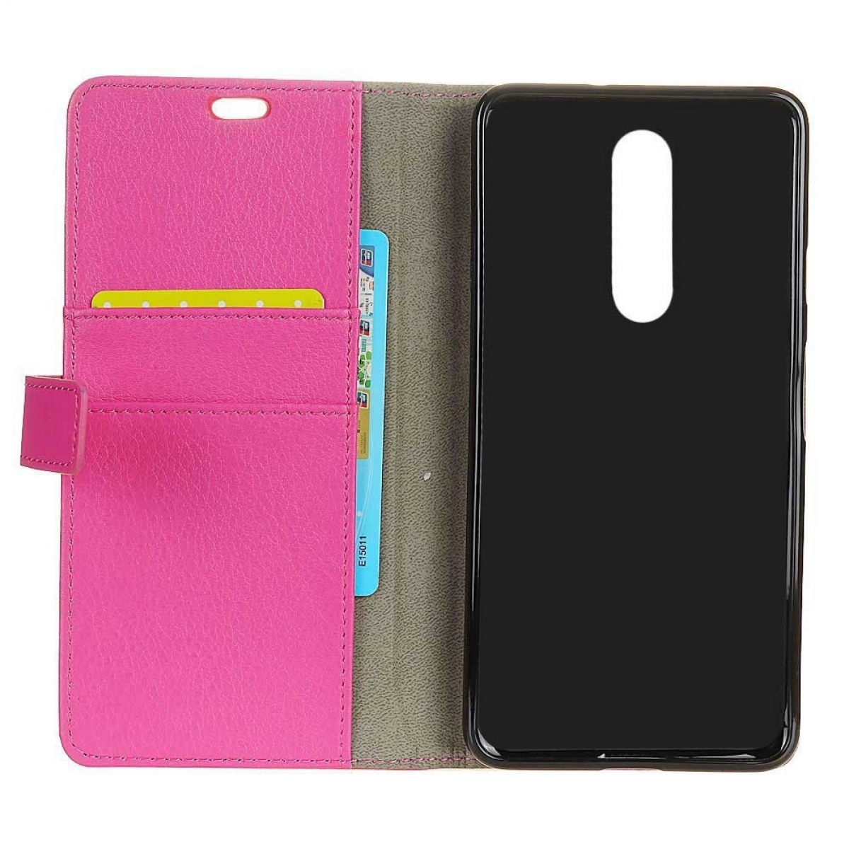 Multicolor Bookcover, Plus, CASEONLINE Nokia, Klappbare Pink, 6.1 -