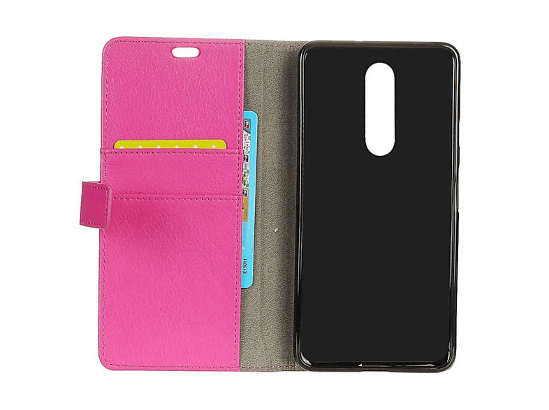 CASEONLINE Klappbare - Pink, Bookcover, Nokia, 6.1 Plus, Multicolor