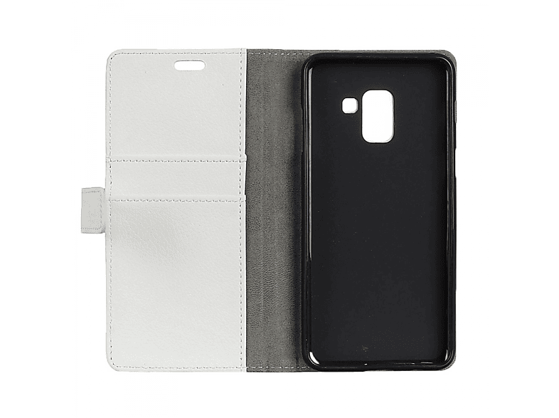 CASEONLINE Klappbare - Galaxy A8 Weiß, (2018), Bookcover, Samsung, Plus Multicolor