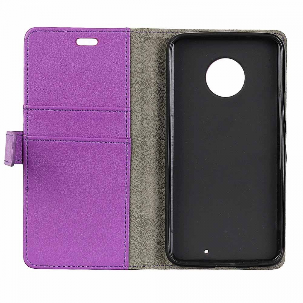 CASEONLINE Klappbare - Violett, Bookcover, Motorola, Plus, Moto G6 Multicolor