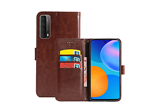 CASEONLINE Klappbare - Braun, Bookcover, Huawei, P Smart 2021, Braun