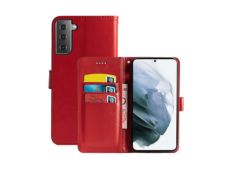 Plus, Rot, Bookcover, Samsung, Rot - Klappbare S22 CASEONLINE Galaxy