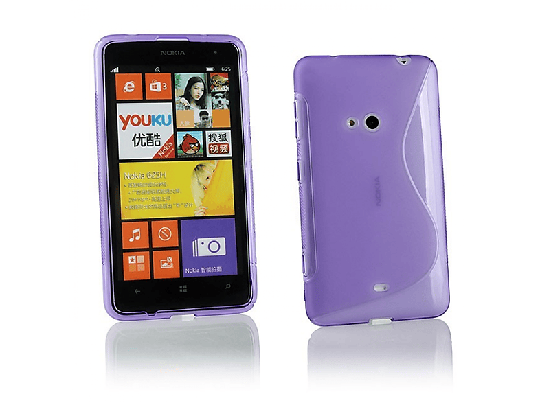 Backcover, Nokia, 625, - CASEONLINE Multicolor Lila, Lumia S-Line
