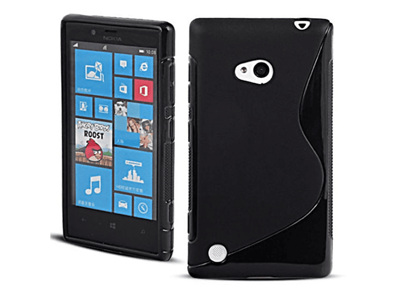 CASEONLINE S-Line - Schwarz, Backcover, Nokia, Lumia 720, Multicolor
