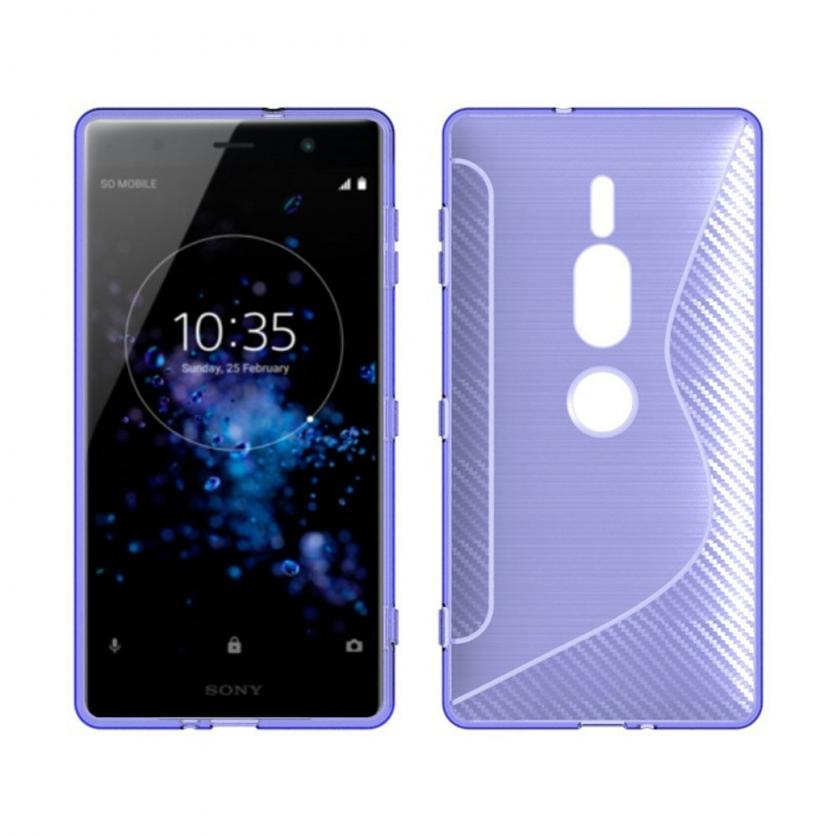 CASEONLINE S-Line - Lila, Backcover, XZ 2 Premium, Xperia Sony, Multicolor