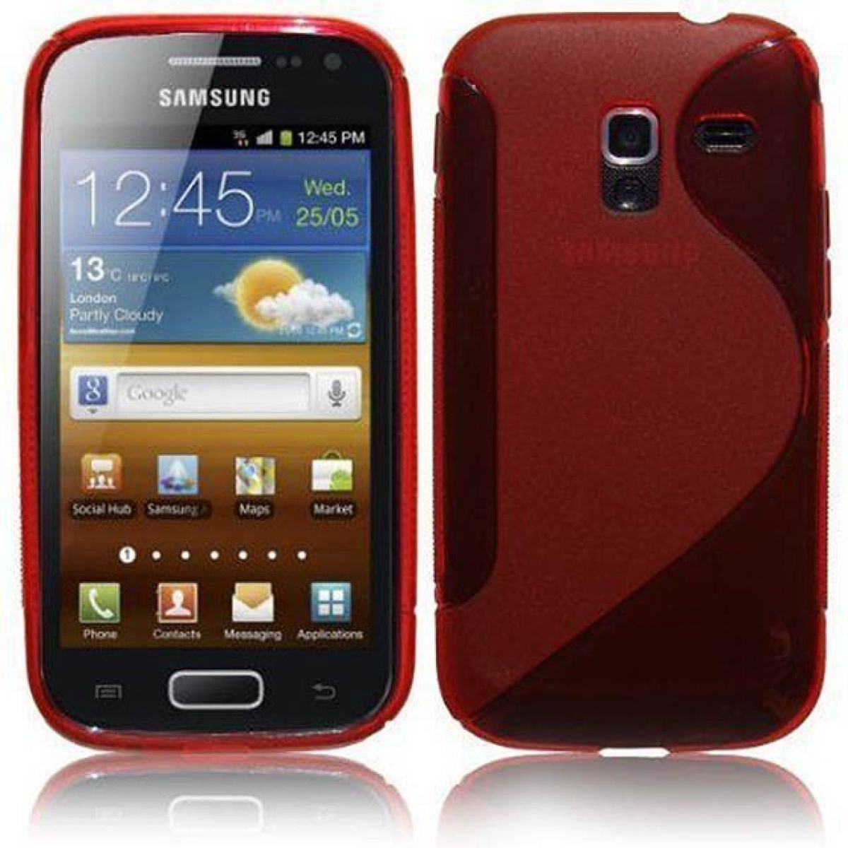 CASEONLINE S-Line - Multicolor 2, Ace Rot, Backcover, Galaxy Samsung