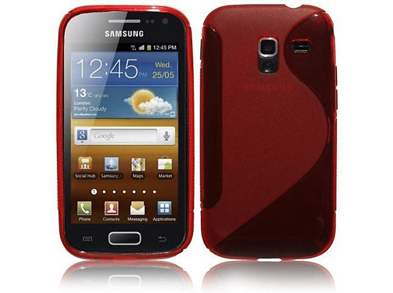 CASEONLINE S-Line - Rot, Backcover, Samsung, Galaxy Ace 2, Multicolor