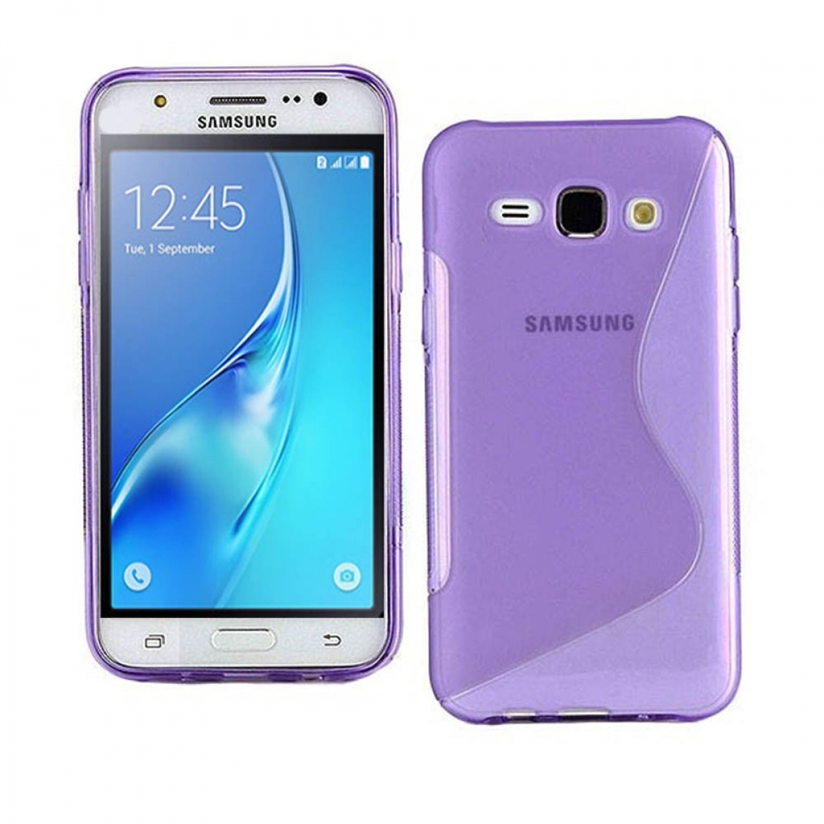 Backcover, - (2016), CASEONLINE Galaxy Multicolor S-Line Samsung, Lila, J1