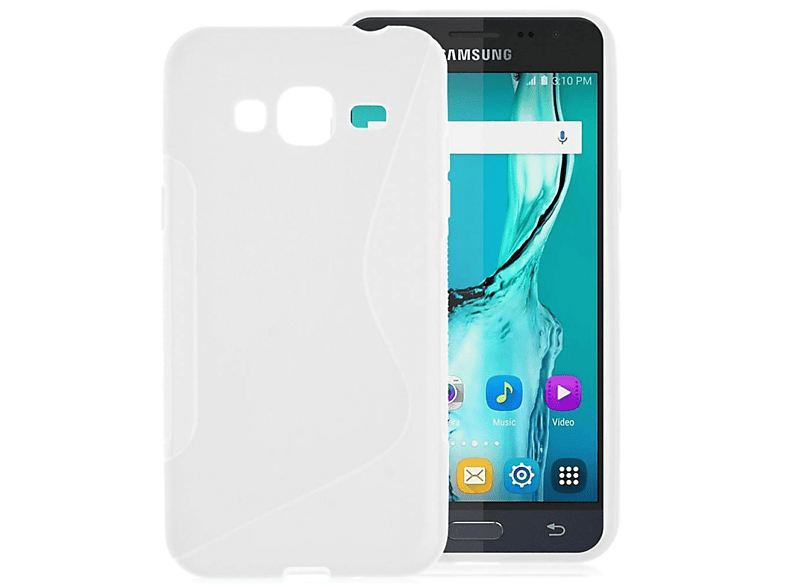 CASEONLINE Galaxy - Samsung, (2016), Weiß, J3 Multicolor S-Line Backcover,