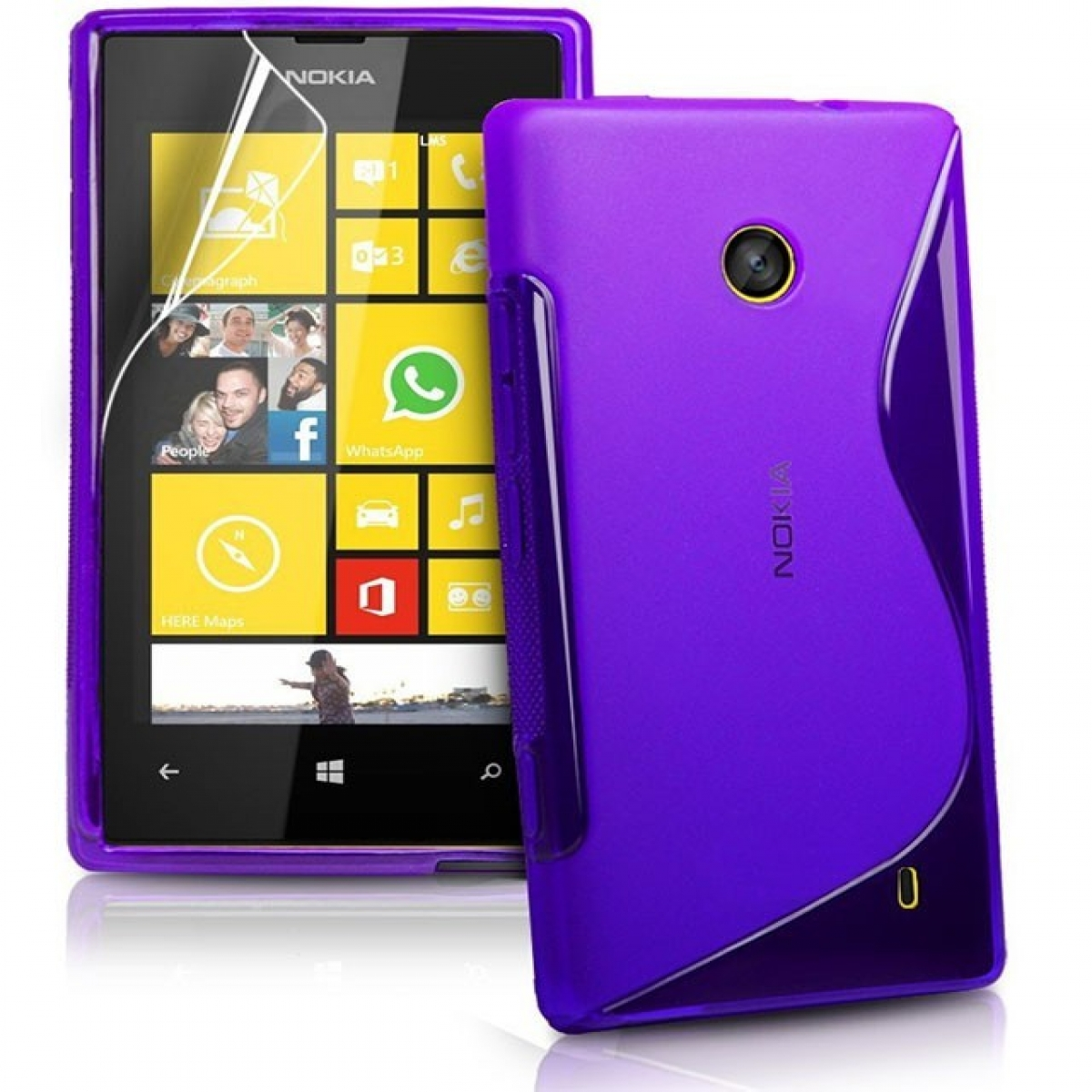 - Lila, Nokia, Multicolor Backcover, CASEONLINE 520, S-Line Lumia