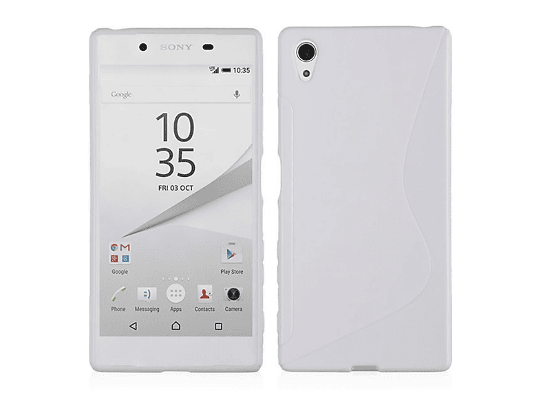 CASEONLINE S-Line Multicolor Weiß, - Xperia Z5, Sony, Backcover