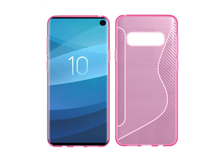 CASEONLINE Samsung, - S10, Pink, S-Line Multicolor Backcover, Galaxy