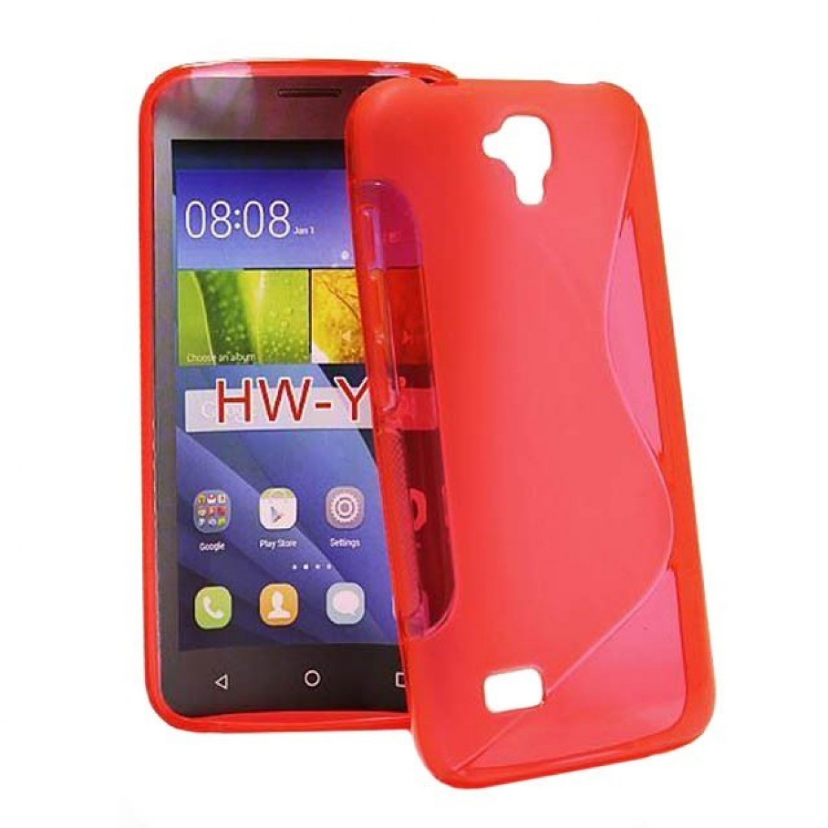 Huawei, Y5, Backcover, CASEONLINE Multicolor Rot, - S-Line