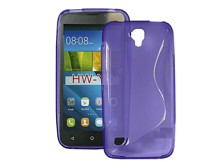 CASEONLINE S-Line - Lila, Backcover, Huawei, Y5, Multicolor
