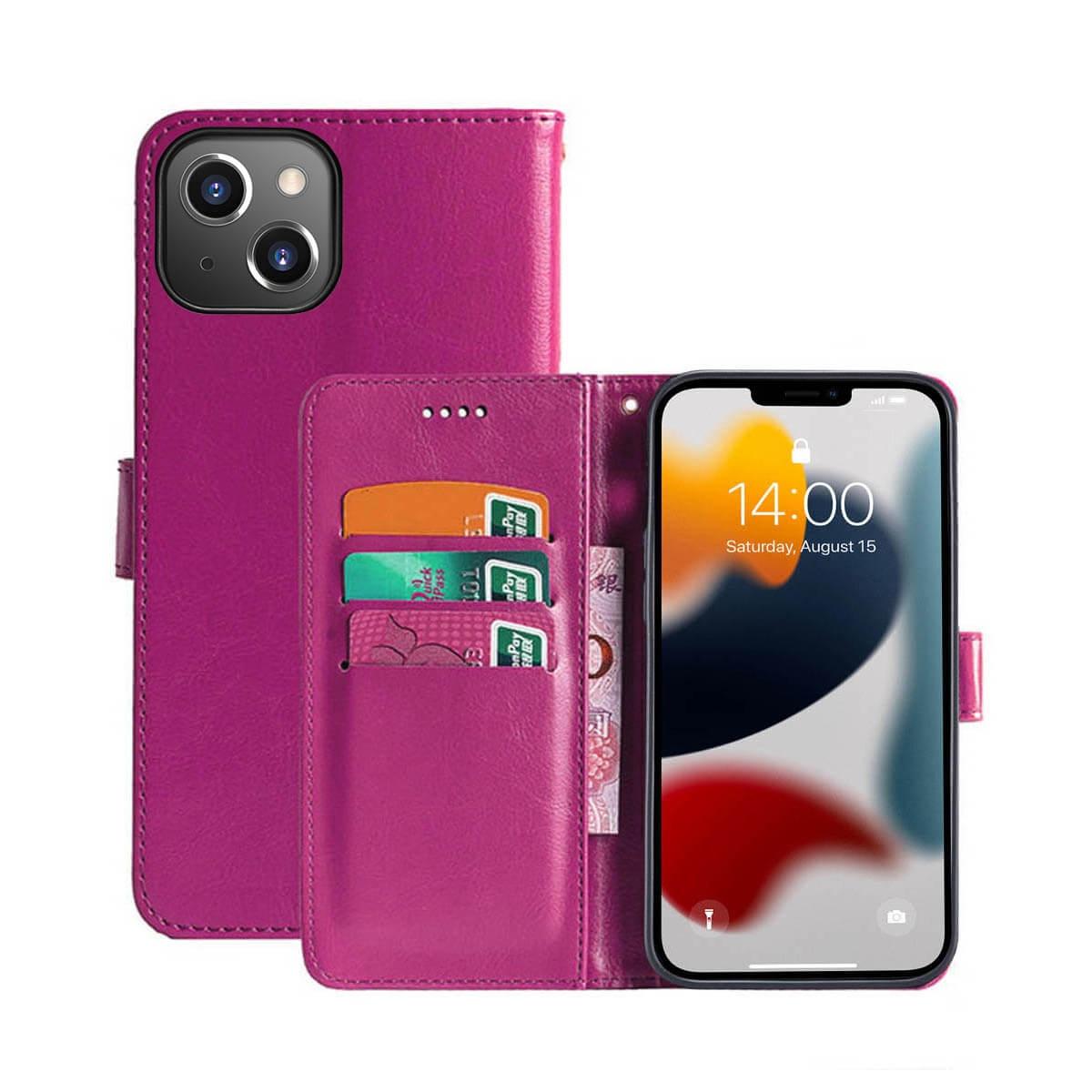 Apple, Bookcover, Pink, Klappbare CASEONLINE Mini, iPhone - 13 Multicolor