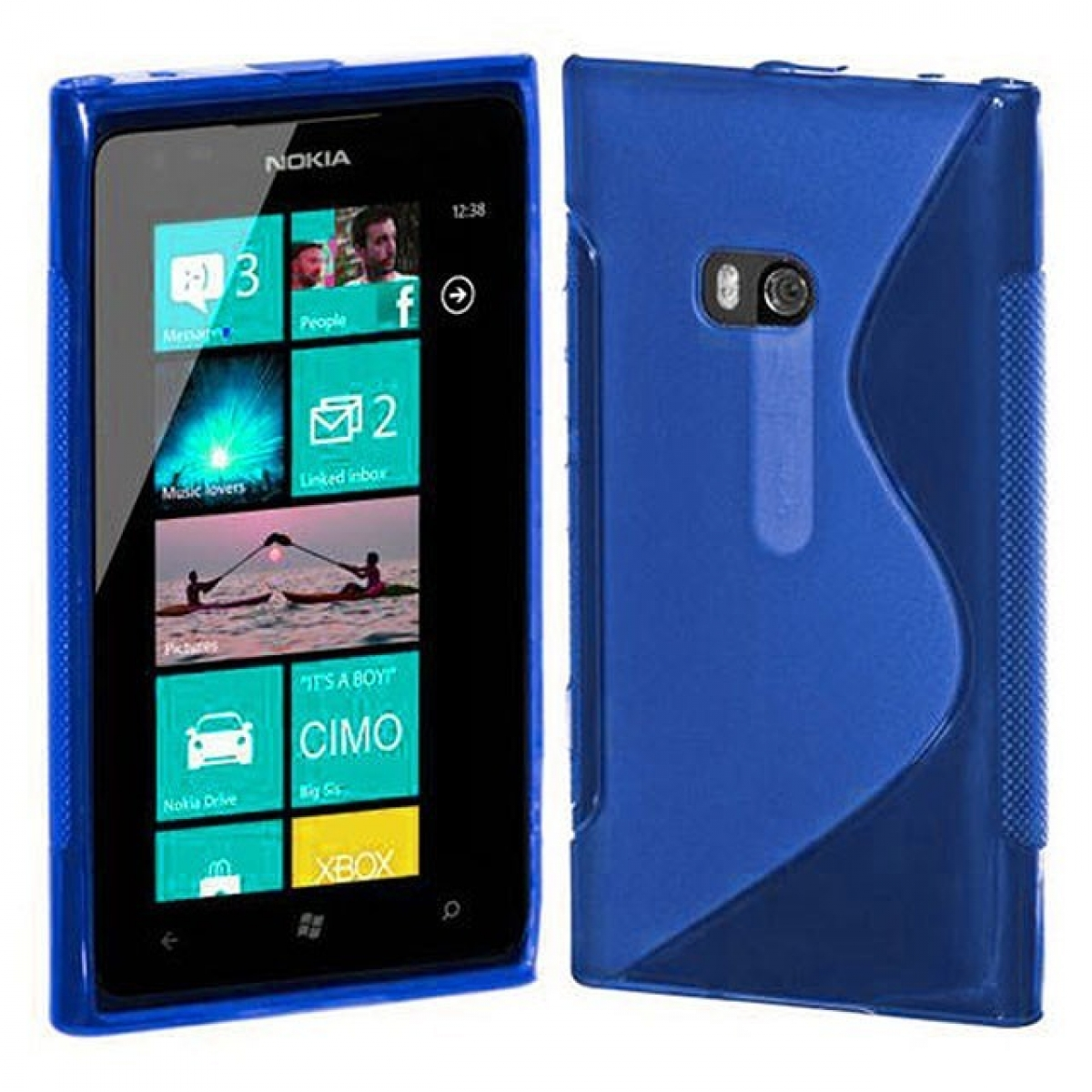 Backcover, - S-Line Multicolor Lumia Blau, CASEONLINE Nokia, 920,