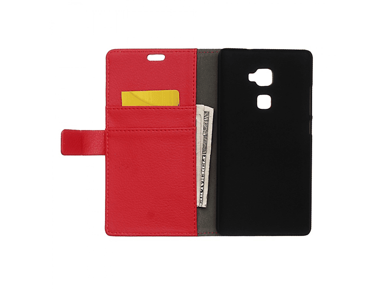 CASEONLINE Klappbare - Multicolor S, Rot, Bookcover, Mate Huawei
