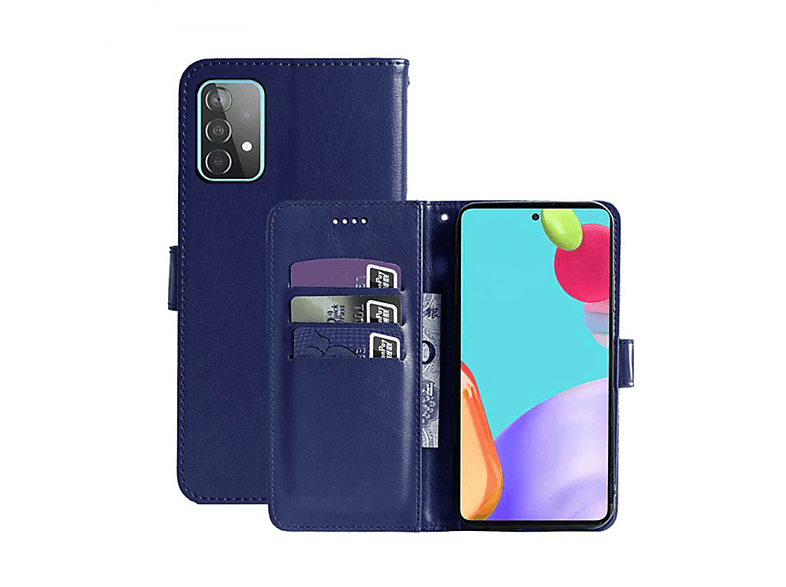 CASEONLINE Klappbare - Dunkelblau, Bookcover, Samsung, Galaxy A52 5G, Dunkelblau