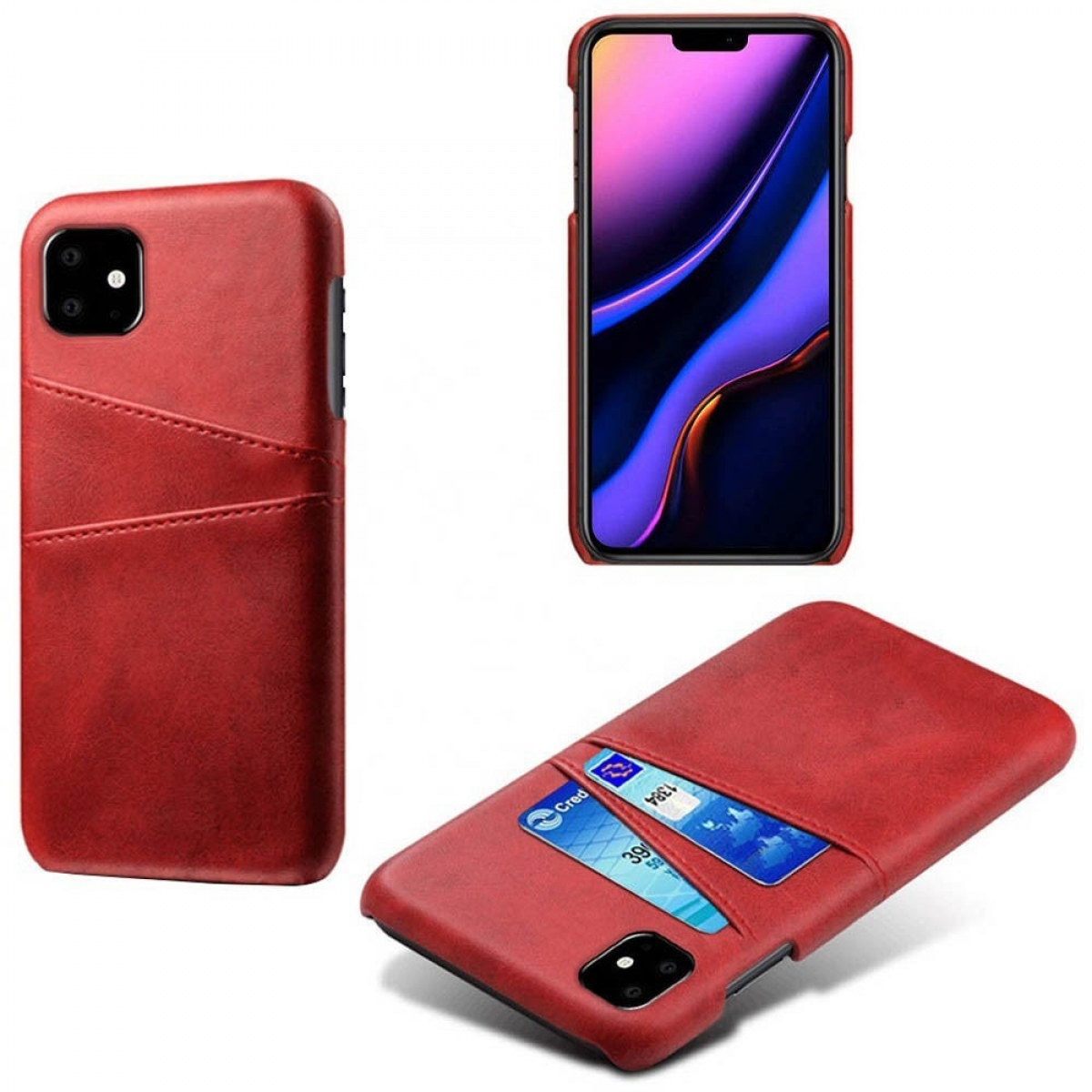 CASEONLINE Retro Multicolor Apple, Backcover, - Rot, iPhone 12,