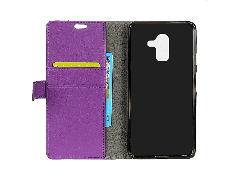 (2018), CASEONLINE - Klappbare Multicolor J8 Samsung, Bookcover, Lila, Galaxy