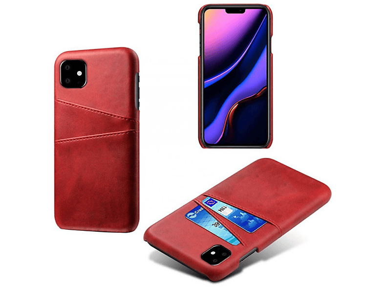 CASEONLINE Retro - Rot, Backcover, Apple, iPhone 11, Multicolor
