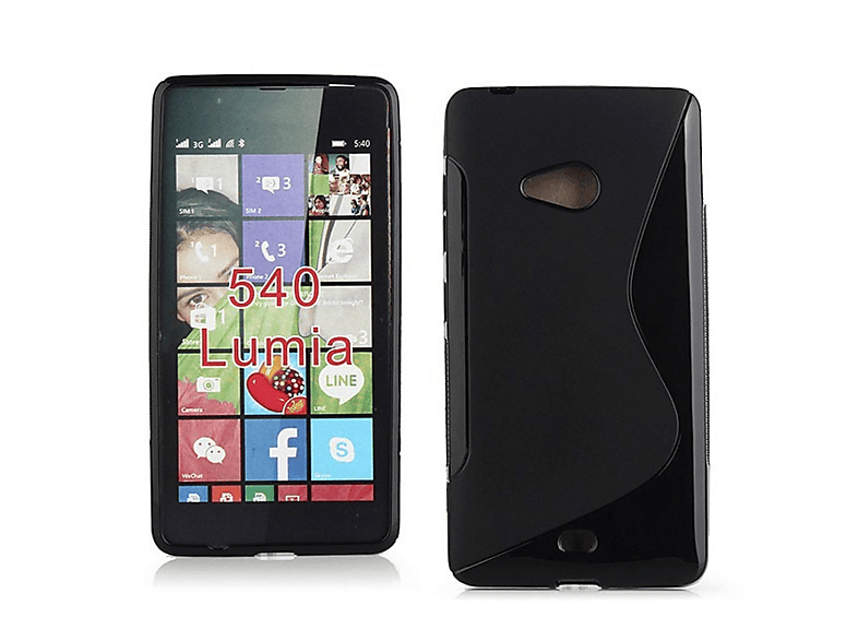Schwarz, Microsoft, CASEONLINE Lumia Backcover, - 540, Multicolor S-Line