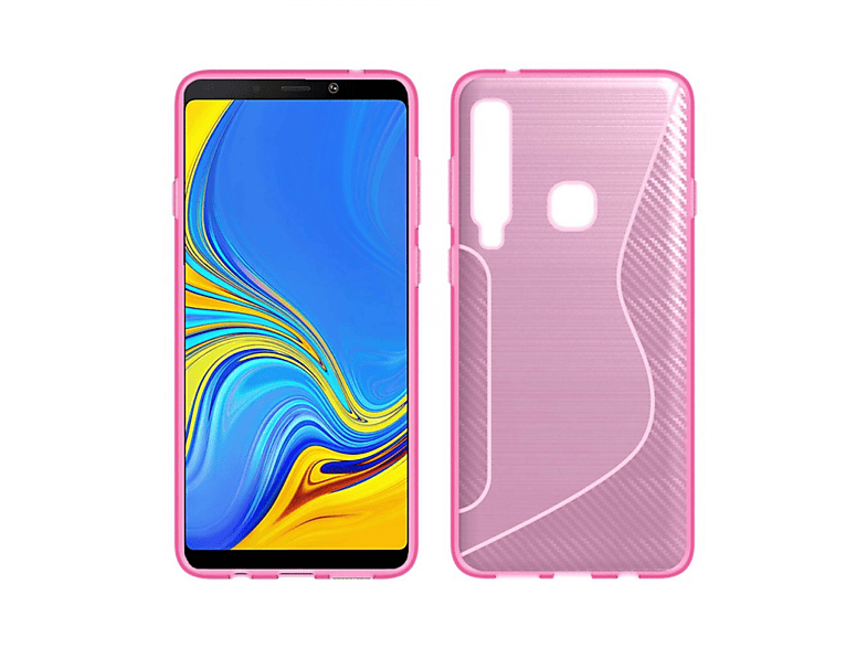 S-Line Pink, CASEONLINE A9 Multicolor Samsung, Galaxy Backcover, (2018), -