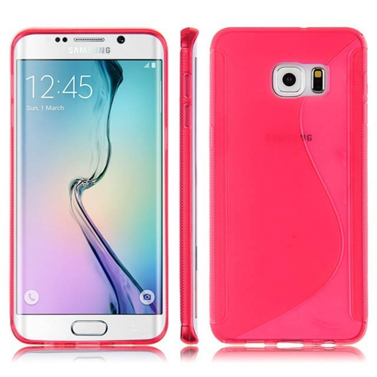 S6 Multicolor Pink, Samsung, Edge, CASEONLINE S-Line Galaxy - Backcover,