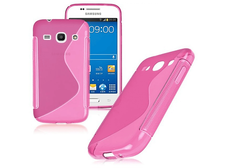 CASEONLINE S-Line - Pink, Core Samsung, Multicolor Galaxy Plus, Backcover