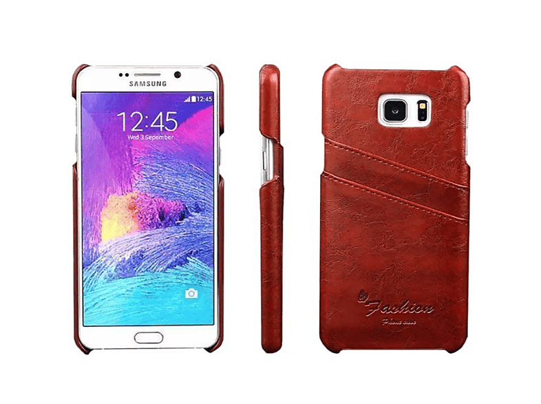 Braun, Galaxy CASEONLINE - Retro Braun Note Samsung, Backcover, 5,