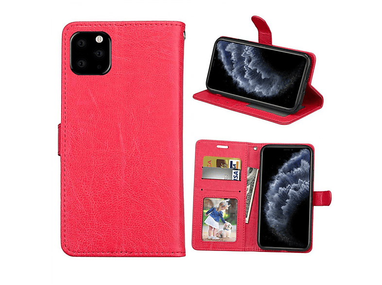 Klappbare Bookcover, 13 CASEONLINE Apple, Rot iPhone Pro, - Rot,