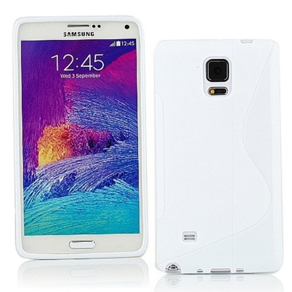 S-Line Samsung, Multicolor Weiß, Note - 4, Backcover, Galaxy CASEONLINE