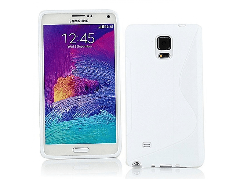 CASEONLINE S-Line - Weiß, Backcover, Samsung, Galaxy Note 4, Multicolor