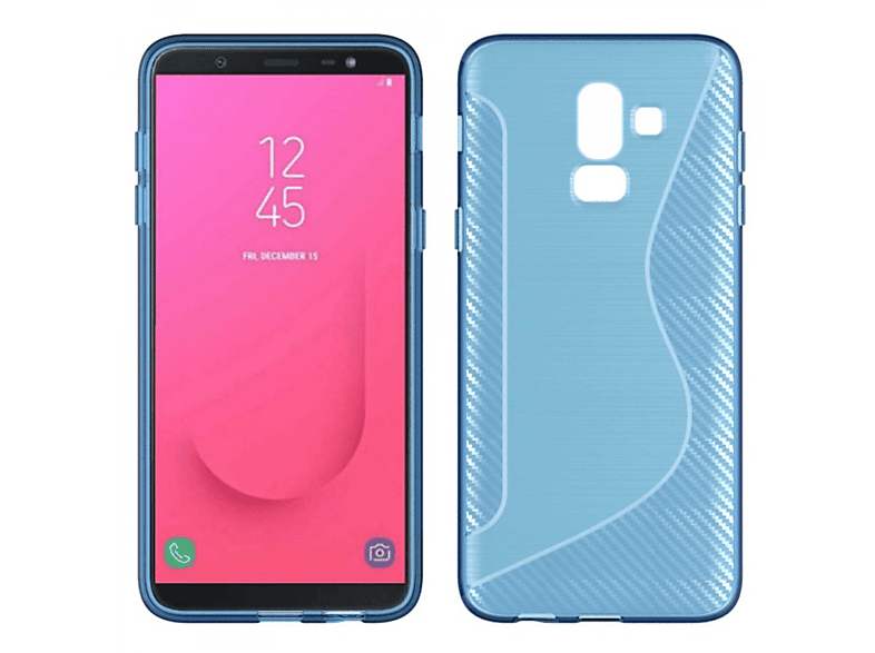 J8 Samsung, Multicolor - Backcover, CASEONLINE (2018), Blau, S-Line Galaxy