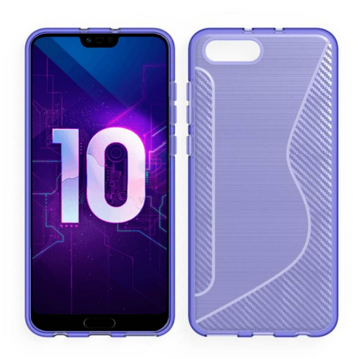 S-Line Multicolor - Lila, Huawei, Honor CASEONLINE 10, Backcover,