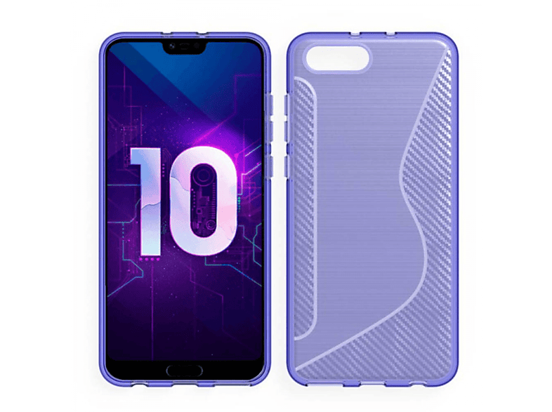 CASEONLINE S-Line - Lila, Backcover, Multicolor Honor 10, Huawei