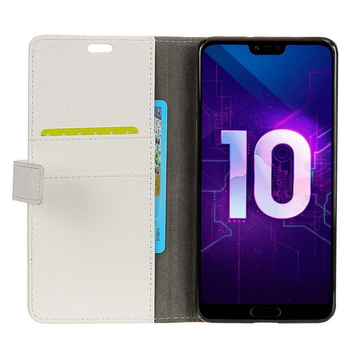 CASEONLINE - Klappbare Huawei, 10, Bookcover, Multicolor Honor Weiß,