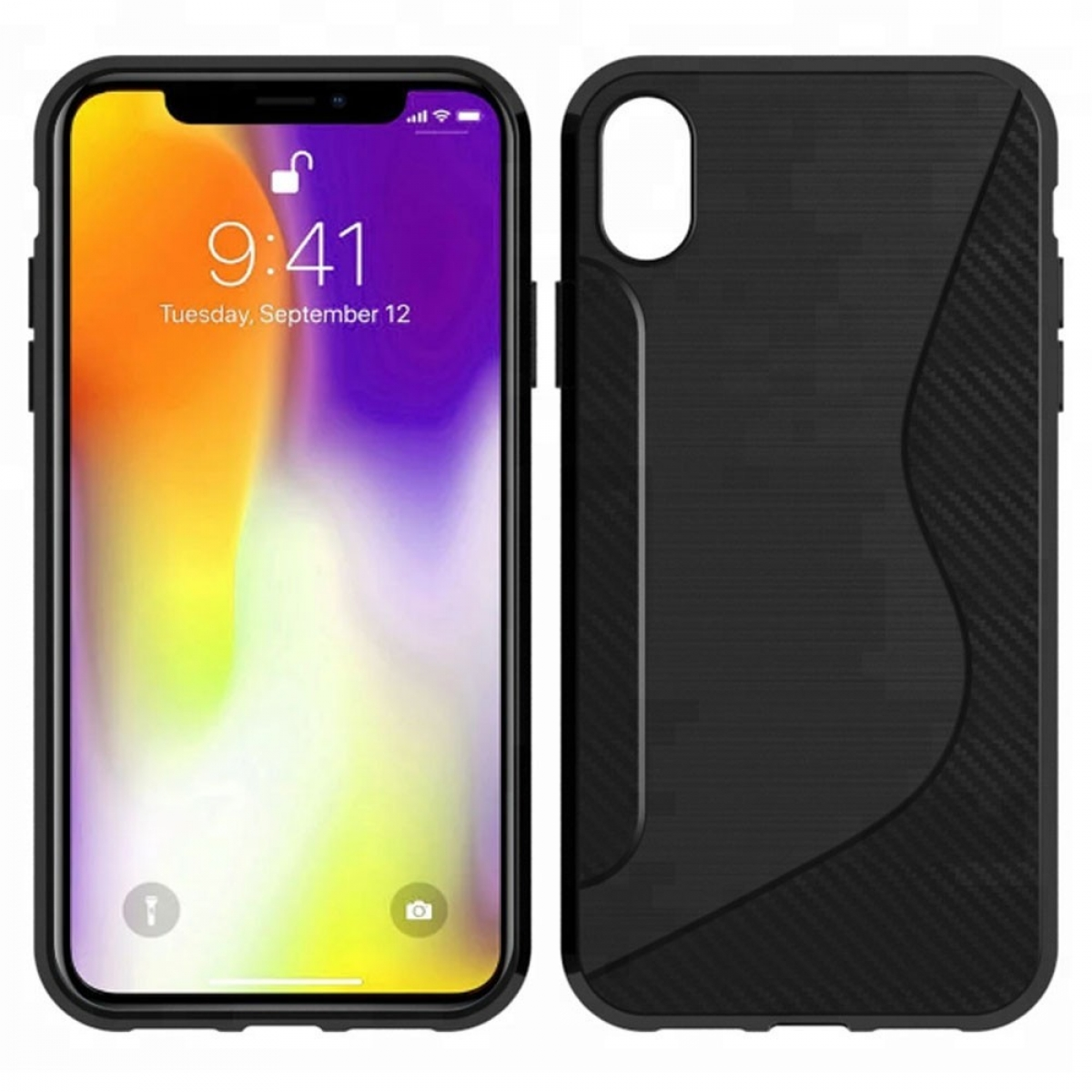 CASEONLINE S-Line - Schwarz, XS Apple, Backcover, Max, Multicolor iPhone