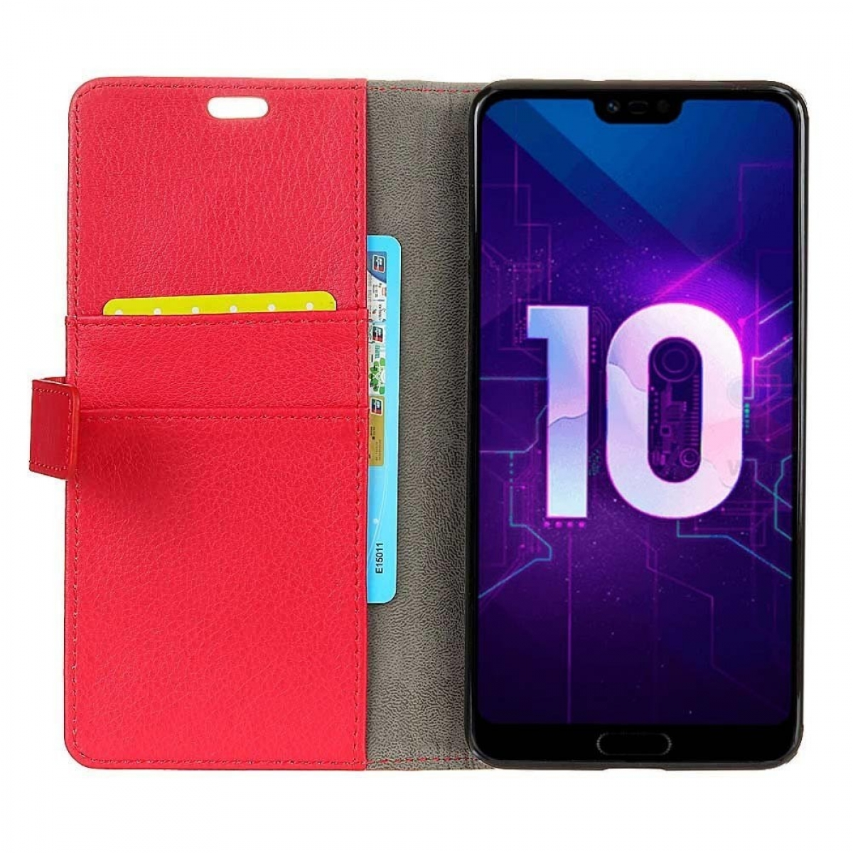CASEONLINE Klappbare - Rot, Huawei, Bookcover, 10, Rot Honor