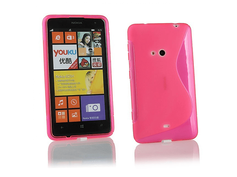 CASEONLINE S-Line - Pink, Multicolor Nokia, Backcover, 625, Lumia