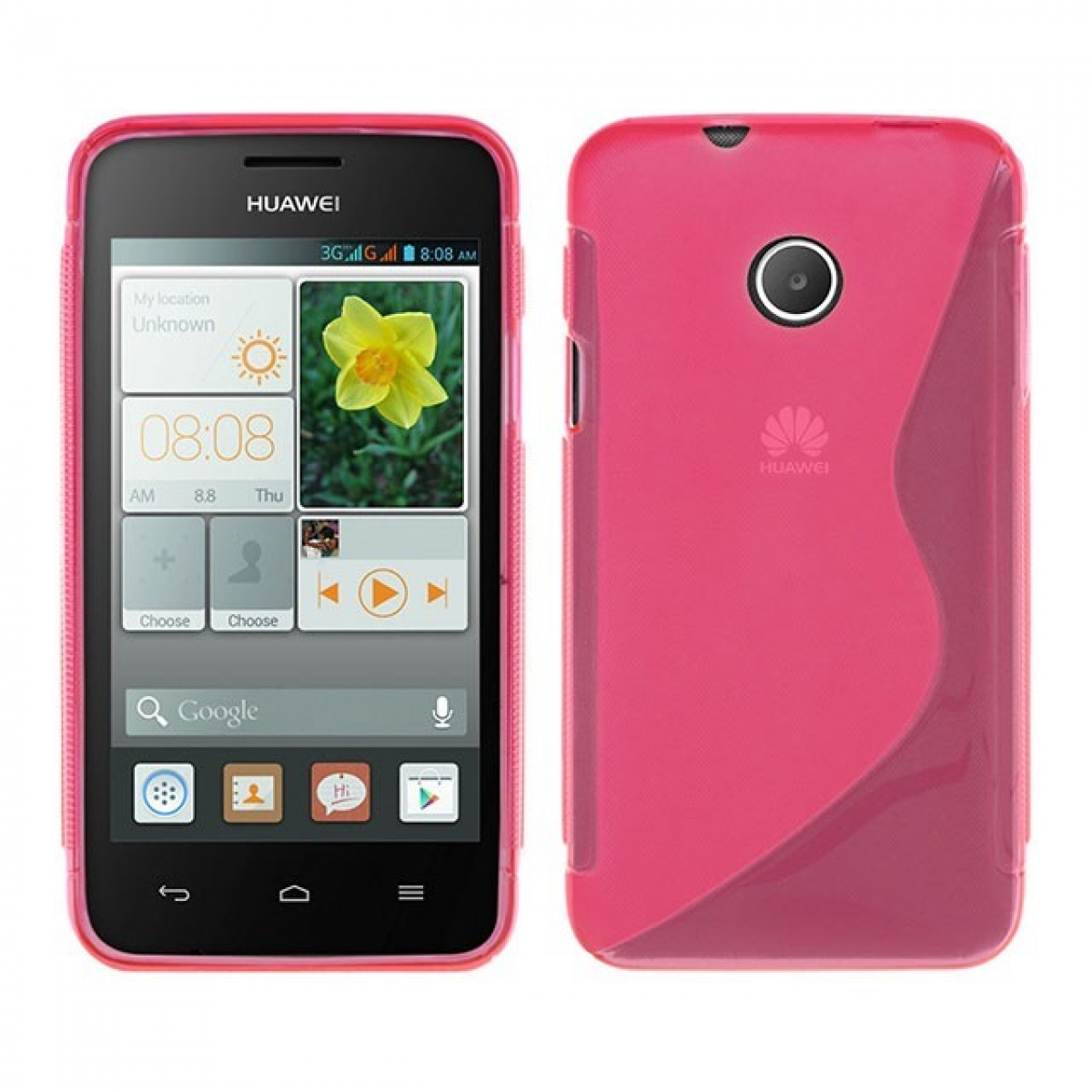 CASEONLINE S-Line - Pink, Backcover, Huawei, Ascend Multicolor Y330