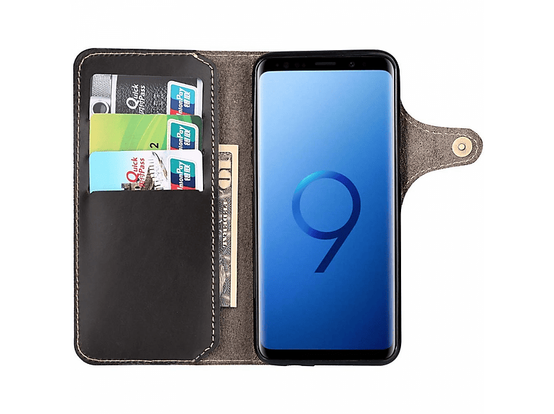S9 HandyhÃ¼lle Leder Leder Handytaschen Samsung Galaxy S9 Brown