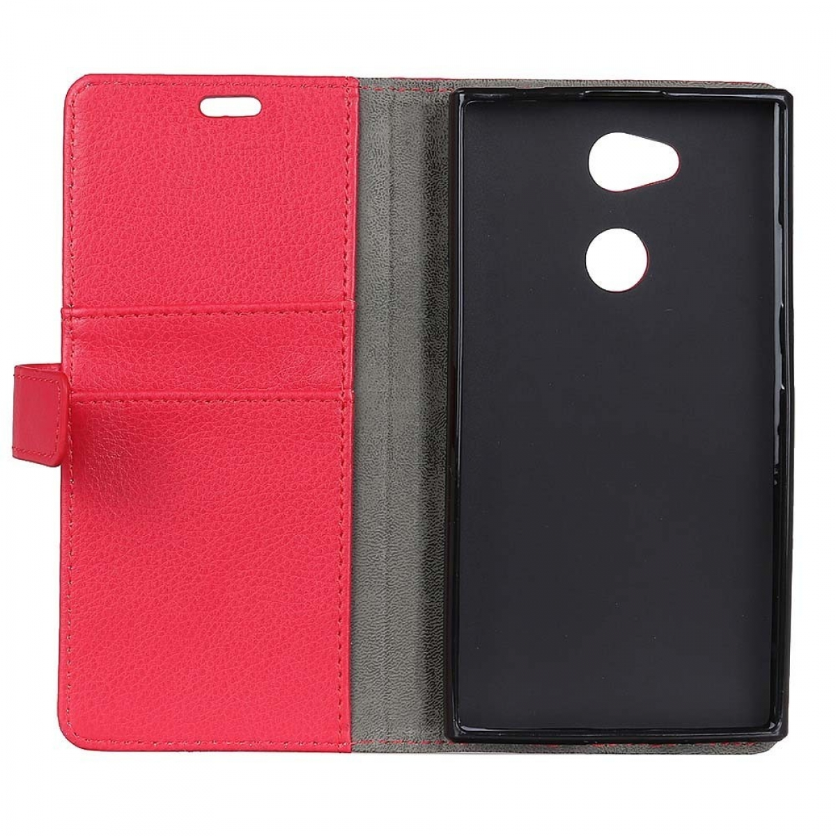 - Sony, L2, CASEONLINE Rot Xperia Bookcover, Rot, Klappbare