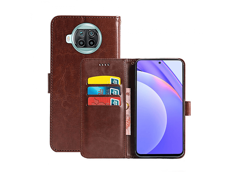 Mi Xiaomi, CASEONLINE - Braun Braun, 10T Bookcover, Klappbare Lite,