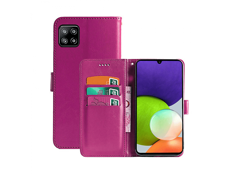 CASEONLINE Klappbare - Pink, Bookcover, 5G, Galaxy A22 Samsung, Multicolor